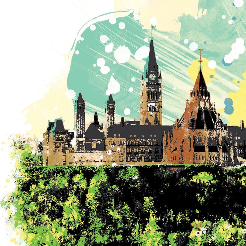 Ottawa Print Ottawa Skyline Ottawa Art Ottawa Poster Etsy