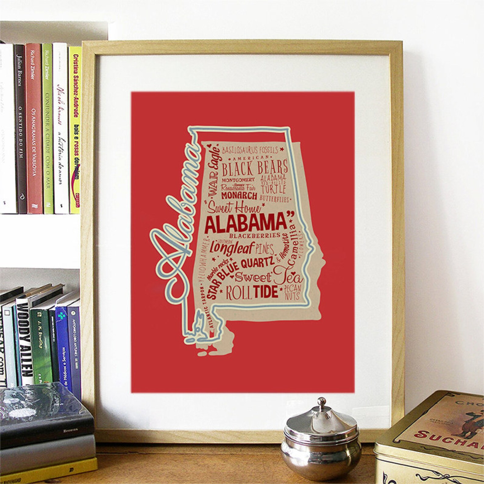 Alabama Art Print Alabama Wall Art Alabama Poster Alabama | Etsy