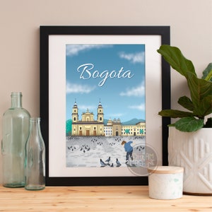 Bogota Print, Bogota Skyline, Bogota Art, Bogota Poster, Bogota Watercolor, Bogota Art, Bogota Map, Bogota Wall Art, Colombia Art