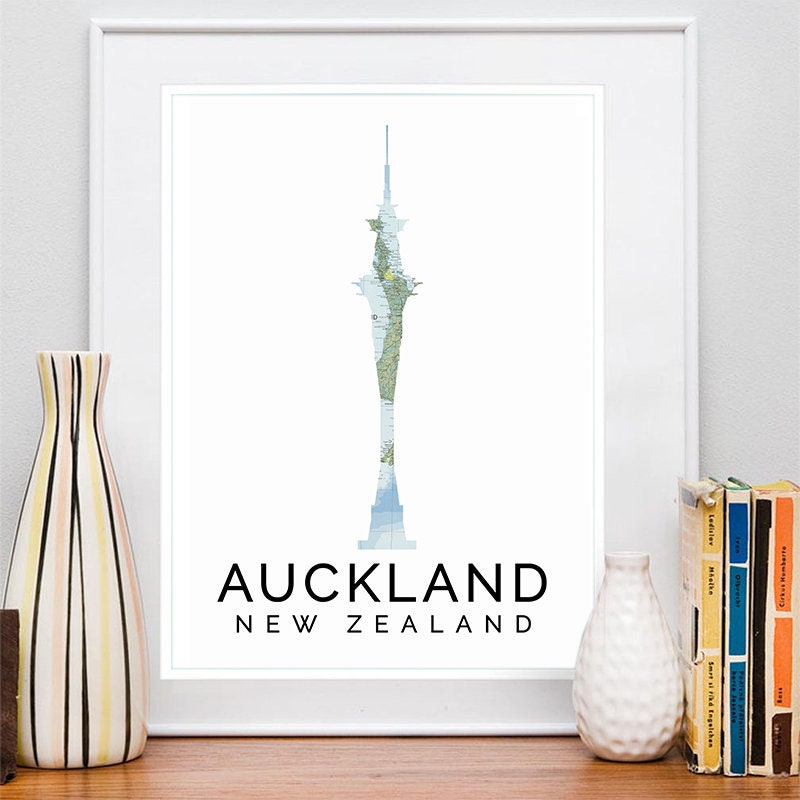 Auckland Print, Auckland Skyline, Auckland Art, Auckland Poster