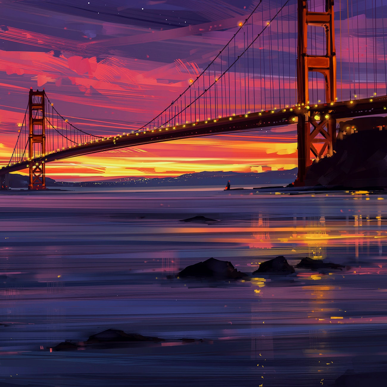 San Francisco Golden Gate Bridge Print, San Francisco Watercolor Skyline, San  Francisco Skyline, San Francisco Art, San Francisco Poster