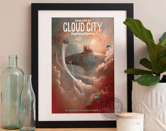 Star Wars Art, Star Wars Wall Art, Star Wars Cloud City, Cloud City, Star Wars Gift, Star Wars Art Print, Star Wars Poster, Star Wars Print