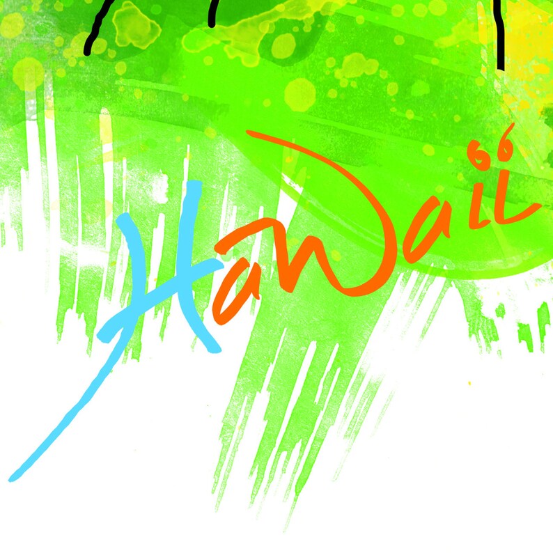 Hawaii Print Hawaii Skyline Hawaii Art Hawaii Poster Etsy