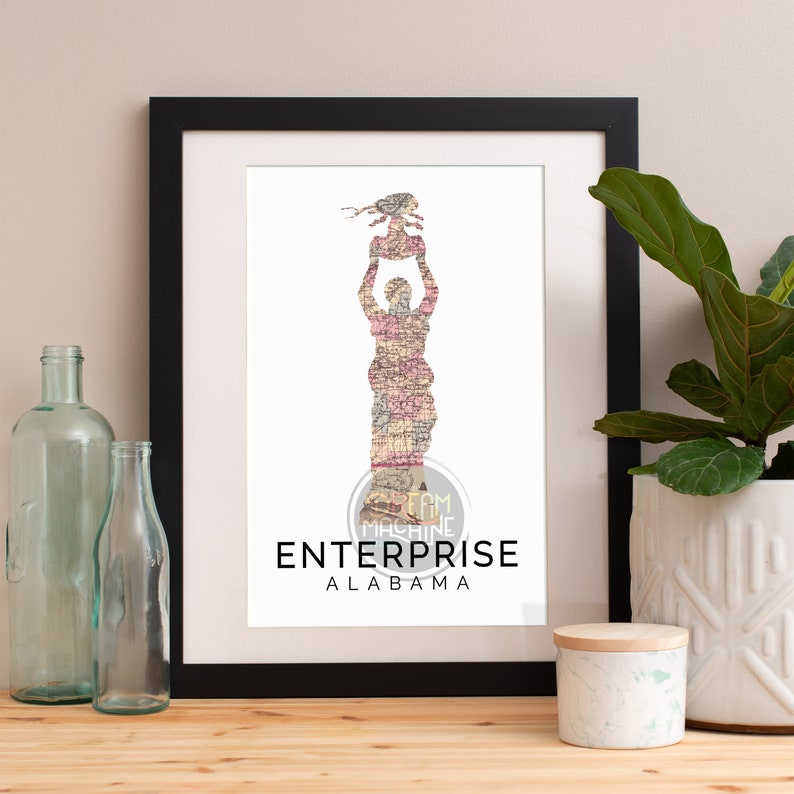 Enterprise Print, Enterprise Skyline, Enterprise Art, Enterprise Poster, Enterprise Watercolor, Enterprise Art Print, Enterprise Map image 1