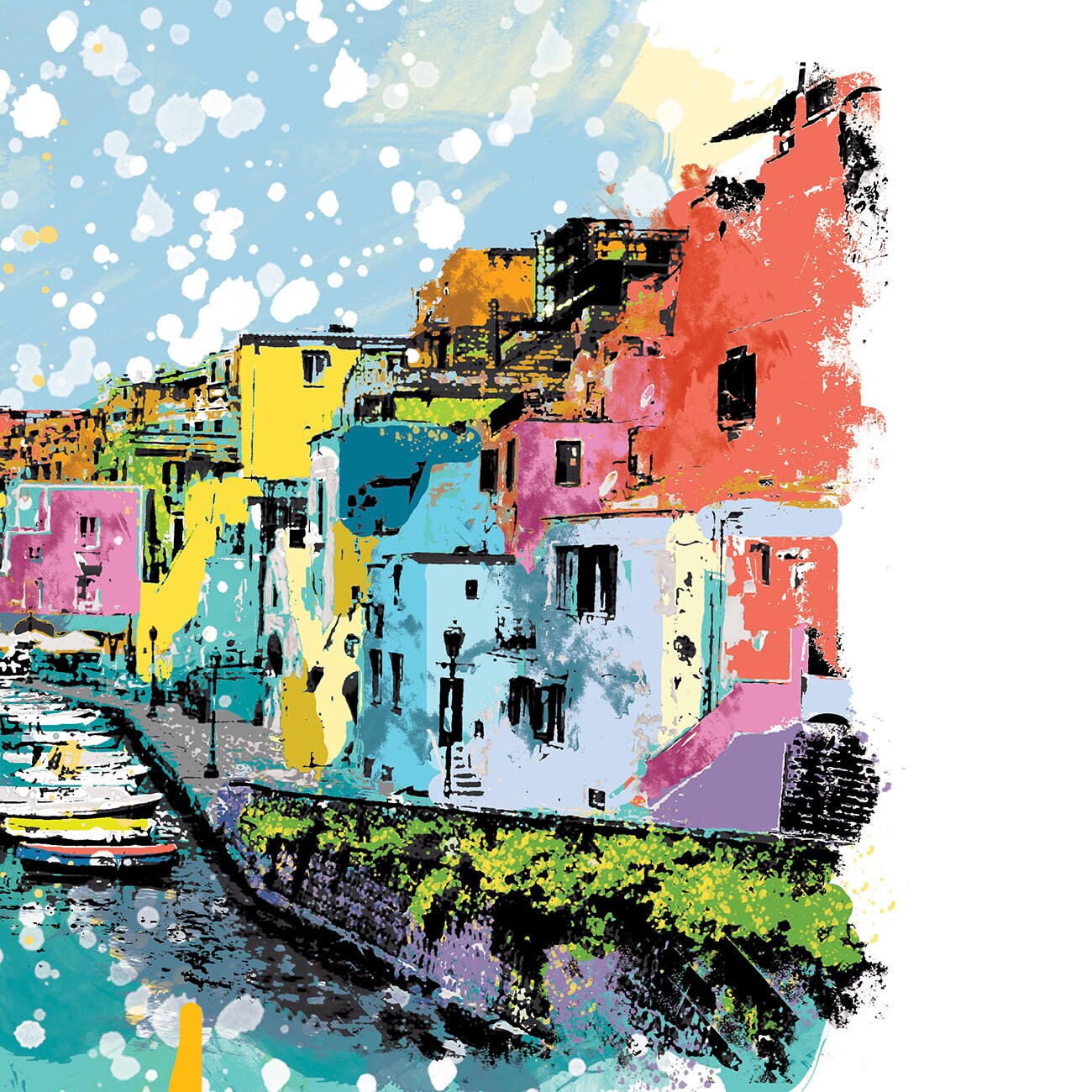 Naples Print, Naples Skyline, Naples Art, Naples Poster, Naples