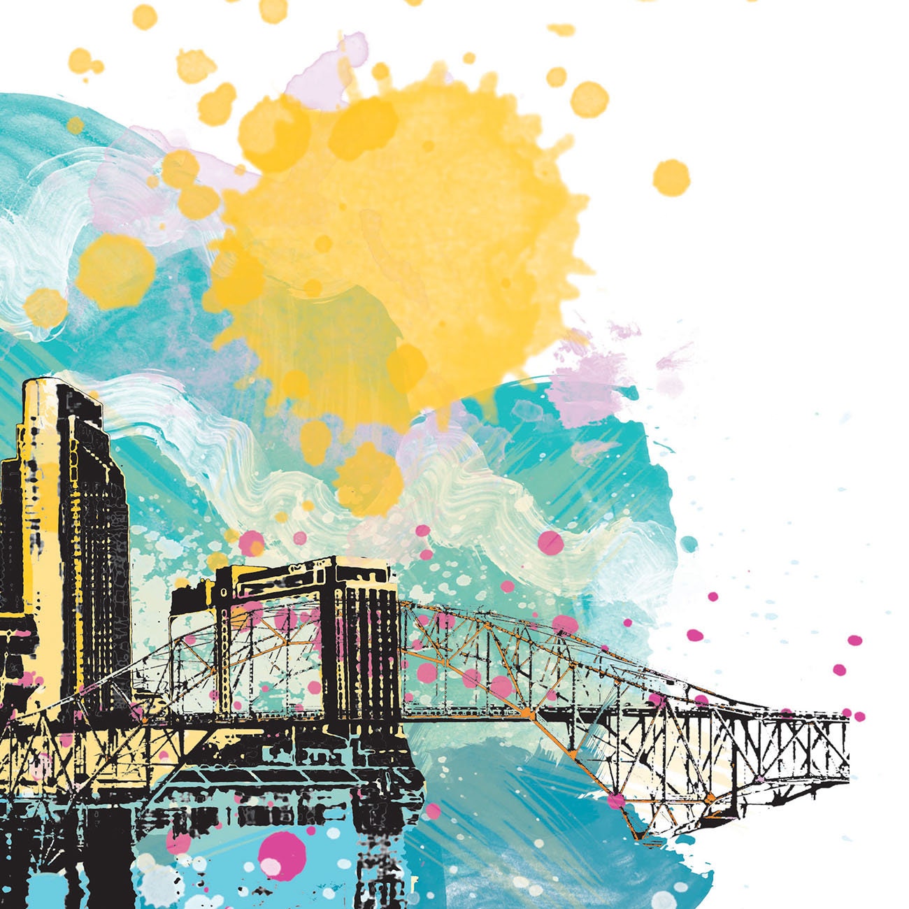 Corpus Christi Print, Corpus Christi Skyline, Corpus Christi Art