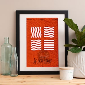 The Fifth Element Movie Poster, 5th Element, 5th Element Travel Poster, 5th Element Minimalist Poster