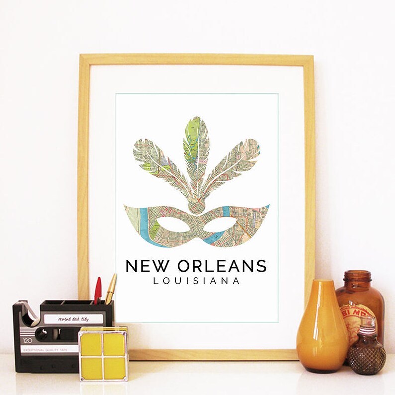 New Orleans Print New Orleans Skyline New Orleans Art New - Etsy