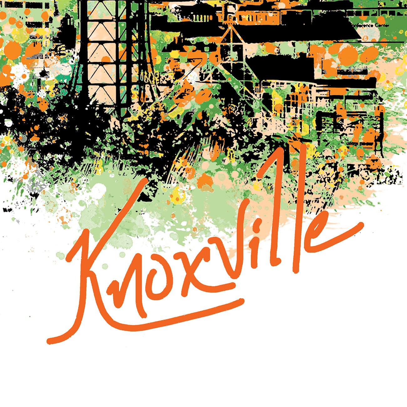 Knoxville Print Knoxville Skyline Knoxville Art Knoxville Etsy