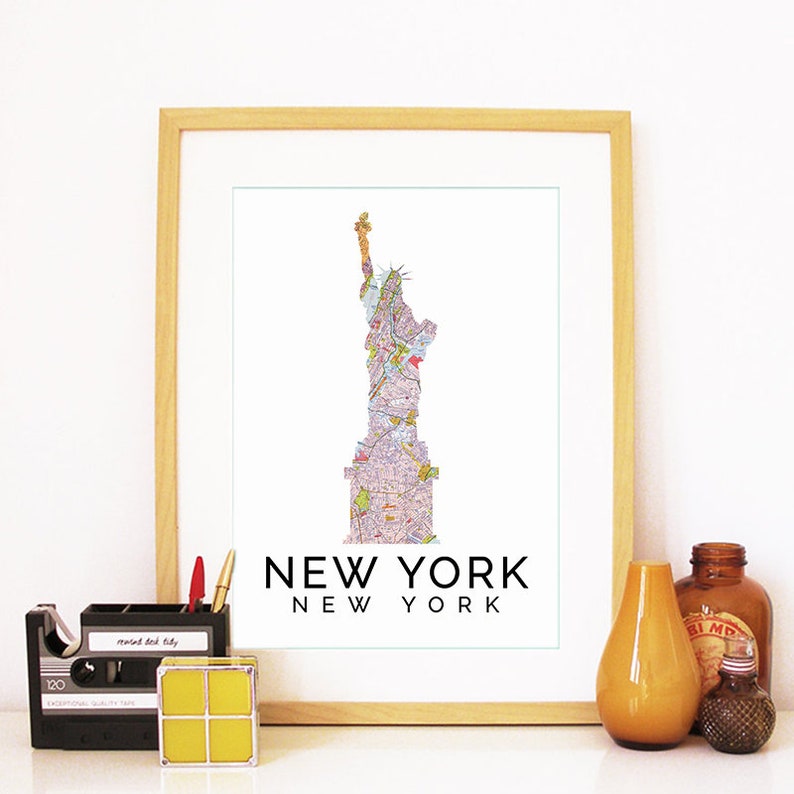 New York City Print, New York City Skyline, New York City Art, New York City Poster, New York City Watercolor, New York City Art image 2