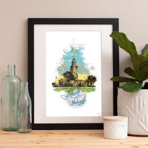 Lincoln Print, Lincoln Skyline, Lincoln Art, Lincoln Poster, Lincoln Watercolor, Lincoln Art Print, Lincoln Map, Lincoln Wall Art, Nebraska
