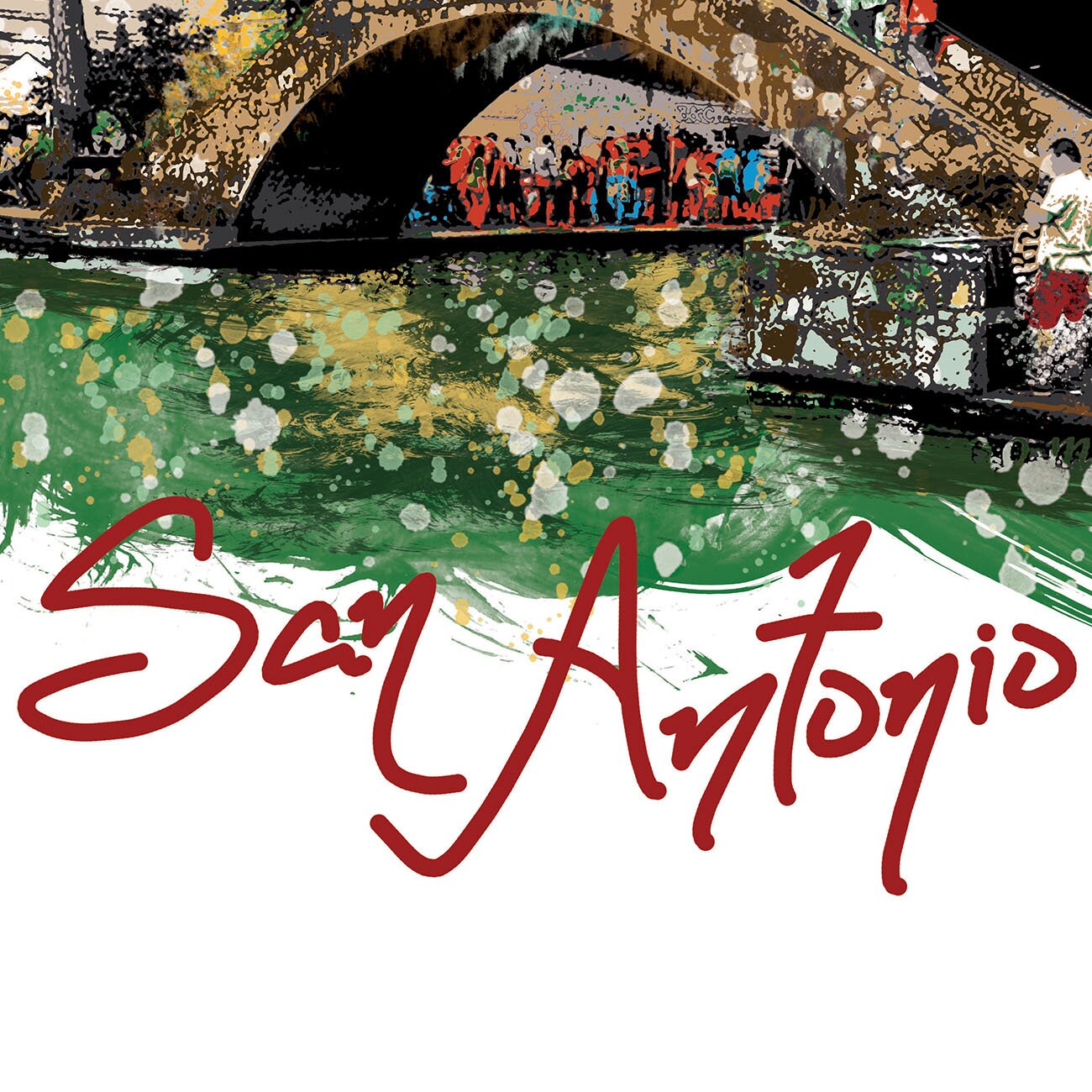 San Antonio Print, San Antonio Skyline, San Antonio Art, San Antonio