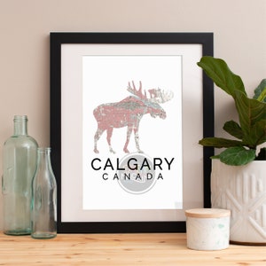 Calgary Print, Calgary Skyline, Calgary Art, Calgary Poster, Calgary Watercolor, Calgary Art Print, Calgary Map, Calgary Wall Art
