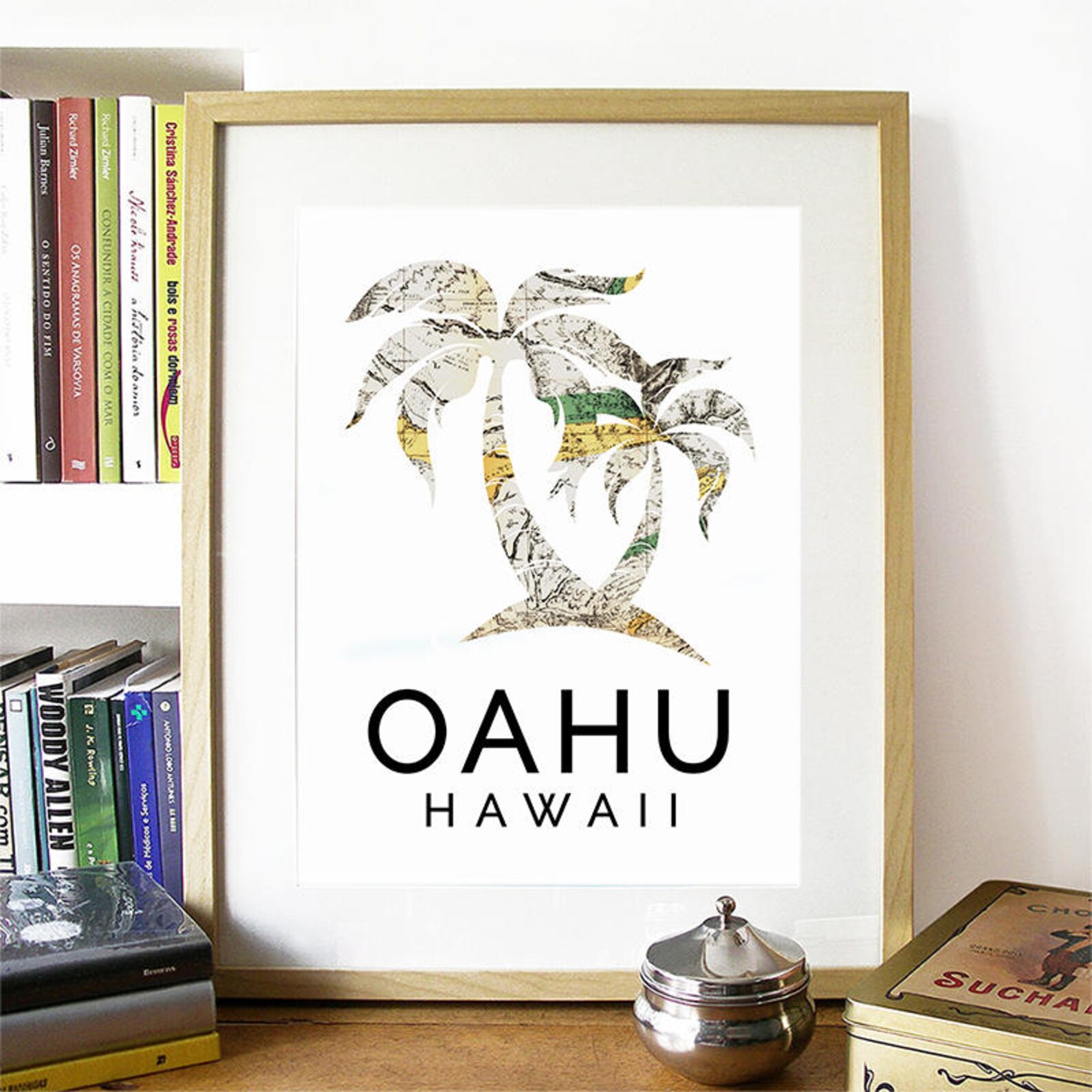 Oahu Print Oahu Skyline Oahu Art Oahu Poster Oahu | Etsy