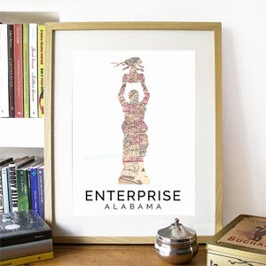 Enterprise Print, Enterprise Skyline, Enterprise Art, Enterprise Poster, Enterprise Watercolor, Enterprise Art Print, Enterprise Map image 2