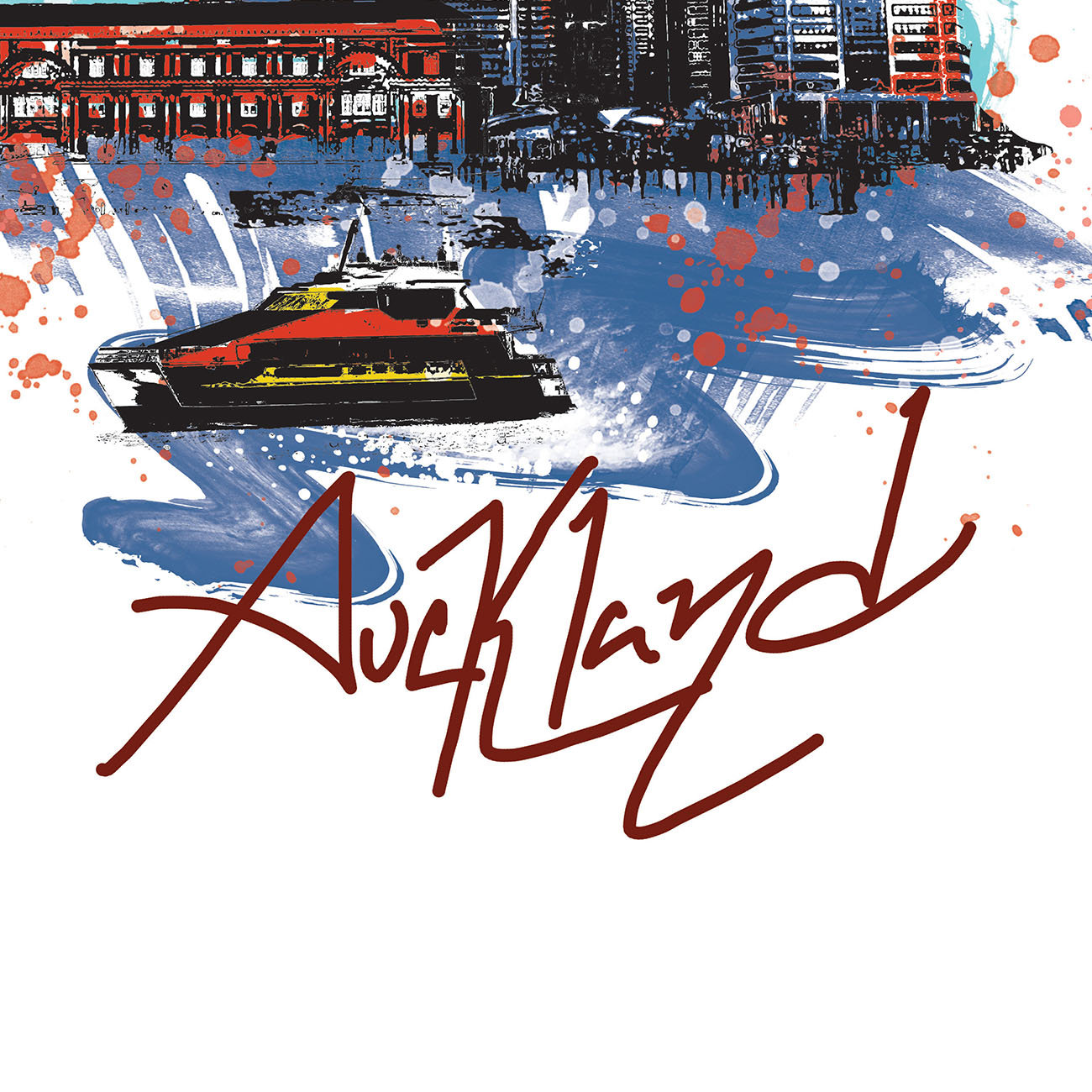 Auckland Print, Auckland Skyline, Auckland Art, Auckland Poster