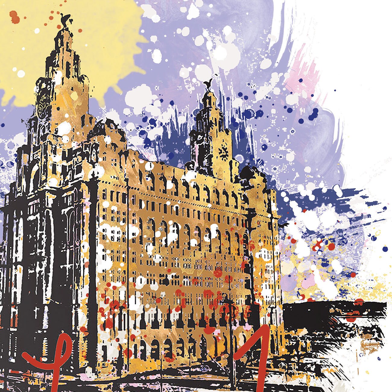 Liverpool Print, Liverpool Skyline, Liverpool Art, Liverpool Poster