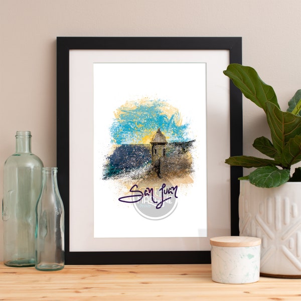 San Juan Print, San Juan Skyline, San Juan Art, San Juan Poster, San Juan Watercolor, San Juan Art Print, San Juan Map, San Juan Wall Art