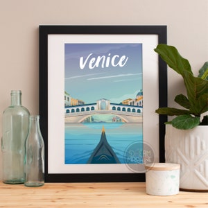 Venedig Print, Venedig Skyline, Venedig Kunst, Venedig Poster, Venedig Aquarell, Venedig Kunstdruck, Venedig Karte, Venedig Wandkunst, Italien Kunst