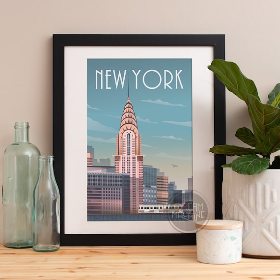New York City Print, New York City Skyline, New York City Art, New York City Poster, New York City Watercolor, New York City Art