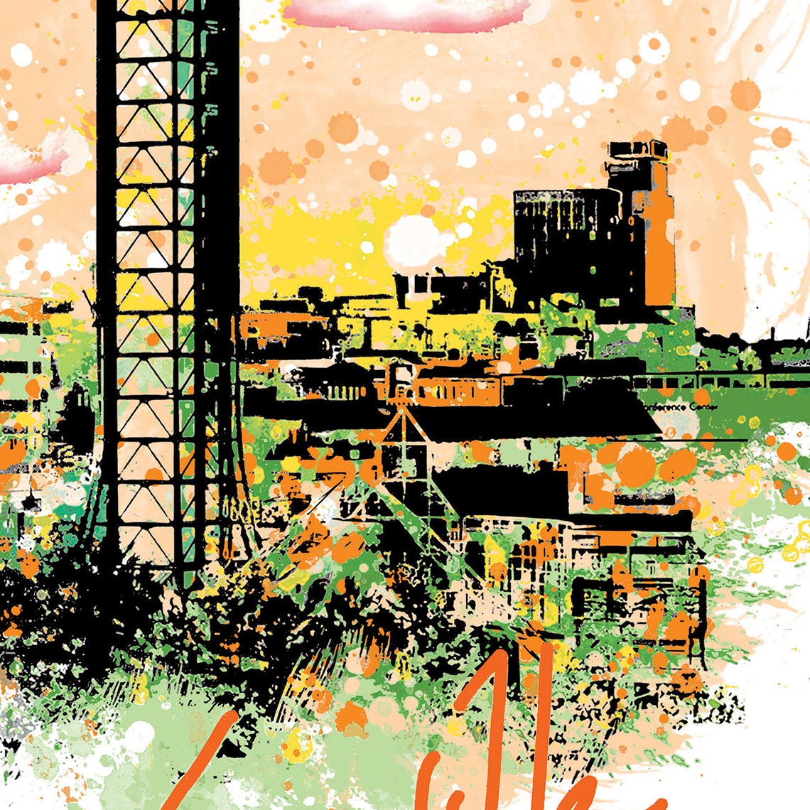 Knoxville Print Knoxville Skyline Knoxville Art Knoxville Etsy