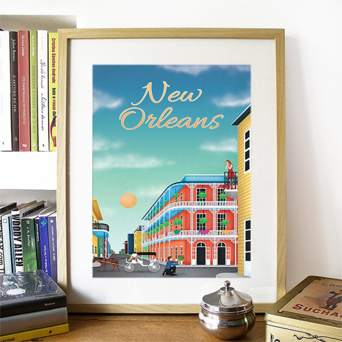 New Orleans Print New Orleans Skyline New Orleans Art New | Etsy