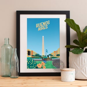 Buenos Aires Print, Buenos Aires Skyline, Buenos Aires Art, Buenos Aires Poster, Buenos Aires Watercolor, Buenos Aires Art, Buenos Aires Map