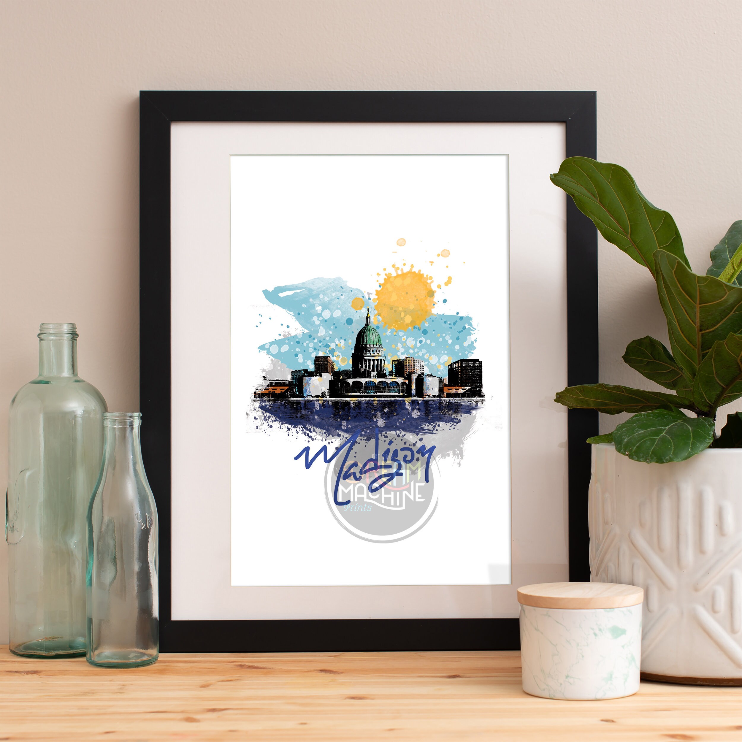 Madison Print, Madison Skyline, Madison Art, Madison Poster, Madison