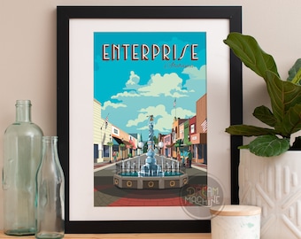 Enterprise Print, Enterprise Skyline, Enterprise Art, Affiche d’entreprise, Aquarelle d’entreprise, Art d’entreprise, Carte d’entreprise, Entreprise