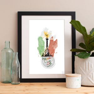 Mexico City Print, Mexico City Skyline, Mexico City Art, Mexico City Poster, Mexico City Watercolor, Mexico City Art Print, Mexico City Map