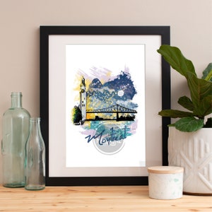Montreal Print, Montreal Skyline, Montreal Art, Montreal Poster, Montreal Aquarell, Montreal Art Print, Montreal Map, Montreal Wall Art