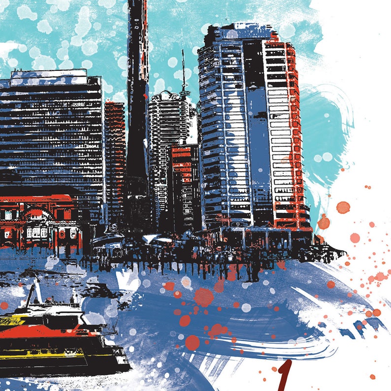 Auckland Print Auckland Skyline Auckland Art Auckland Etsy