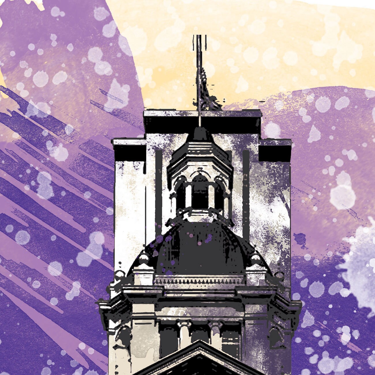 Tallahassee Print, Tallahassee Skyline, Tallahassee Art, Tallahassee