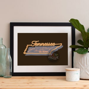 Tennessee State Print, Tennessee Kunstdruck, Tennessee Poster, Tennessee Print
