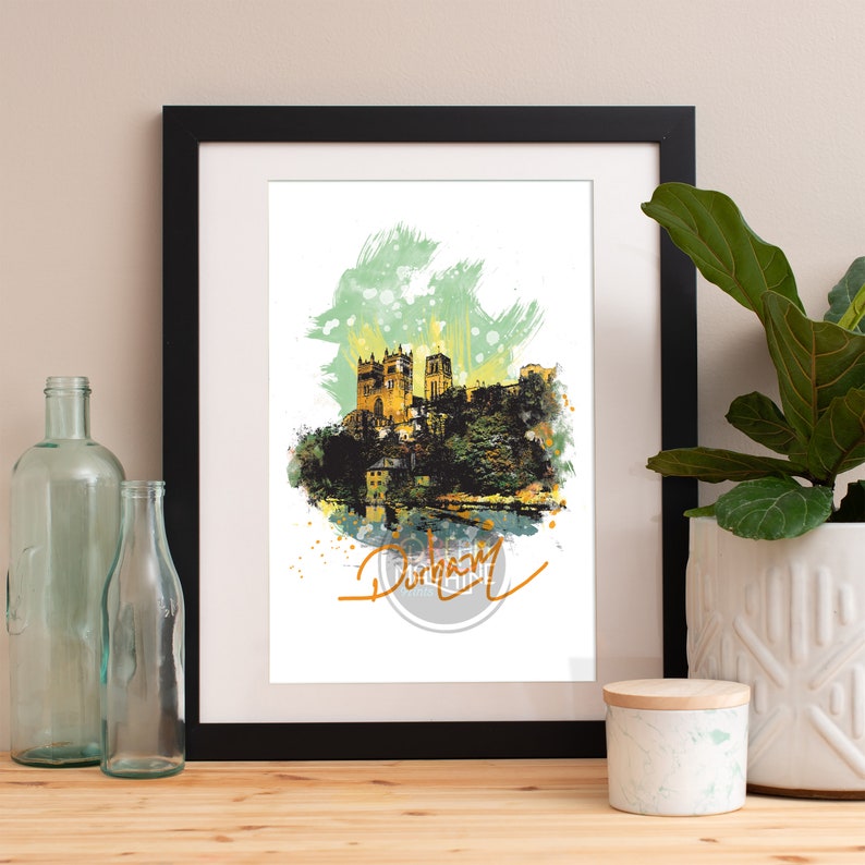 Durham Print Durham Skyline Durham Art Durham Poster Etsy