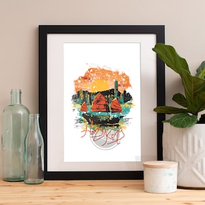 Hong Kong Print, Hong Kong Skyline, Hong Kong Art, Hong Kong Poster, Hong Kong Watercolor, Hong Kong Art Print, Hong Kong Map, Hong Kong Art