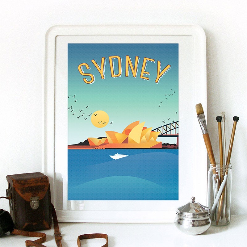 Sydney Print, Sydney Skyline, Sydney Art, Sydney Poster, Sydney
