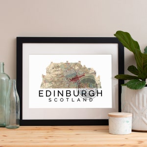 Edinburgh Print, Edinburgh Skyline, Edinburgh Art, Edinburgh Poster, Edinburgh Aquarell, Edinburgh Art Print, Edinburgh Map, Edinburgh Art