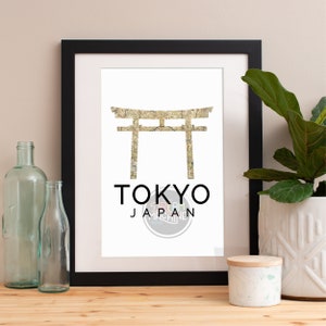 Tokyo Skyline Art Print: Watercolor City Map Poster