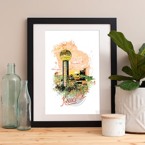 Knoxville Skyline Watercolor Art Print