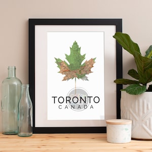 Toronto Map Art Print: Watercolor Skyline Poster