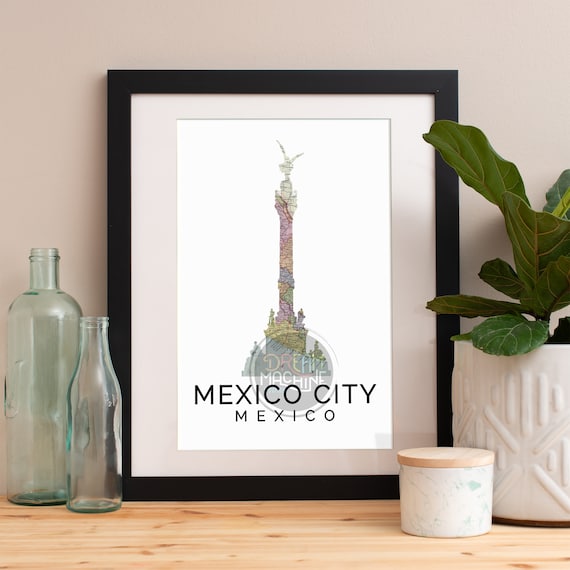 Mexico City Print, Mexico City Skyline, Mexico City Art, Mexico City Poster, Mexico City Watercolor, Mexico City Art Print, Mexico City Map