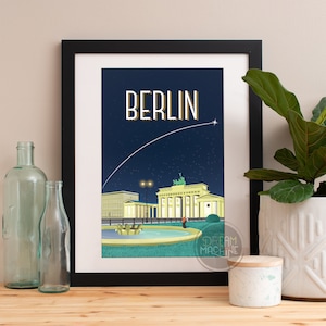 Berlin Skyline Watercolor Art Print: Germany Travel Poster