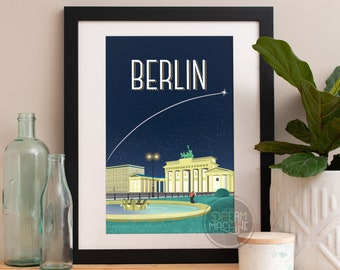 Berlin Print, Berlin Skyline, Berlin Art, Berlin Poster, Berlin Aquarelle, Berlin Art, Berlin Map, Berlin Wall Art, Allemagne Art