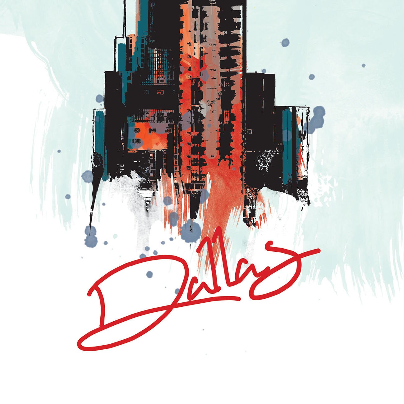 Dallas Print, Dallas Skyline, Dallas Art, Dallas Poster, Dallas