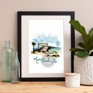 Mexico Beach Pier Print: Florida Skyline Art