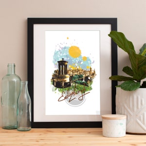 Edinburgh Print, Edinburgh Skyline, Edinburgh Art, Edinburgh Poster, Edinburgh Watercolor, Edinburgh Art Print, Edinburgh Map, Edinburgh Art