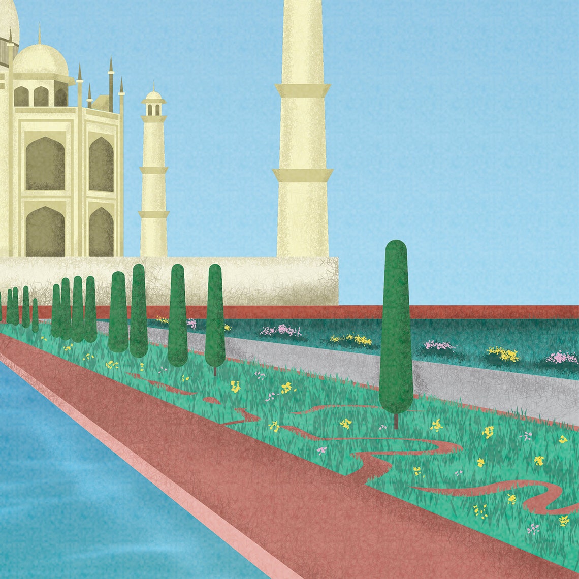 India Print India Skyline India Art India Poster India Etsy