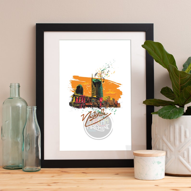 Nashville Watercolor Nashville Art Print Nashville Map Nashville Skyline Nashville Art Nashville Print Nashville Poster Nashville Art