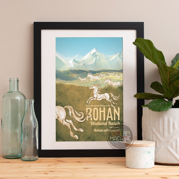 Lord of the Rings Poster Rohan Weekend Ranch Travel Poster, Lord of the Rings Art, Lord of the Rings, LOTR, LOTR Art, LOTR Poster, Rohan